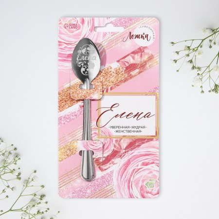 A name spoon on the card "Elena", 3 x 14 cm.-1
