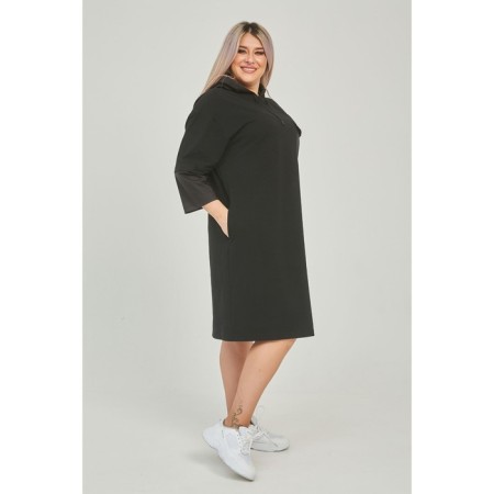 Female dress, size 66, black color-3