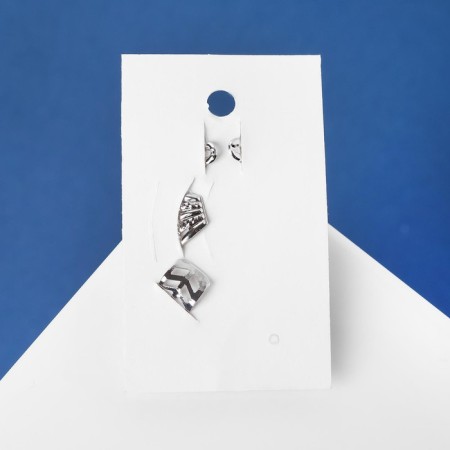 Earrings "Kaffa" set 3 pcs, lines, color gold-3