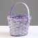 Wicker basket, d17 x 12 x 22 cm, purple, bamboo