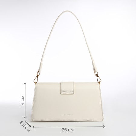 Female bag Textura, average size, milk color-2