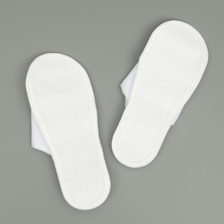 Disposable slippers, 42 size, terry, economy, white, closed cape-4