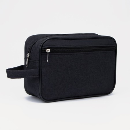 Lightning cosmetic bag, external pocket, black color