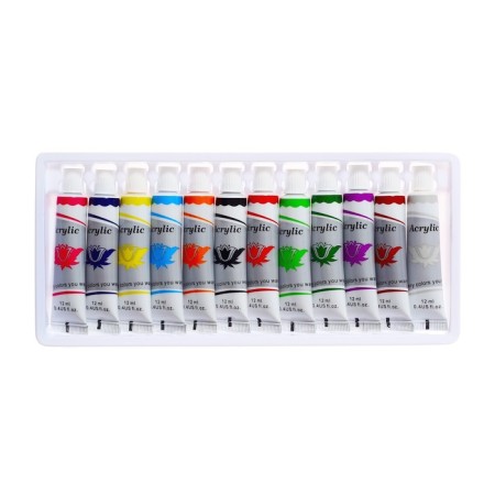 Acrylic paints, 12 colors, in a plastic tube, 12 ml, in a cardboard box-7