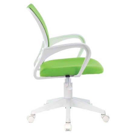 A chair for the operator Brabix Fly MG-396W, white plastic, grid, light green TW-03A/TW-18-2
