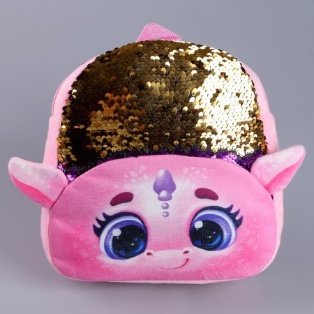 Baby backpack with sequins "Pink Dragon", p. 23 × 28 cm-4