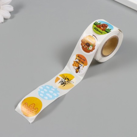 Stick Paper "Bear and honey" d = 2.5 cm 252 pcs in the roll-4