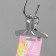 Metal clothespin 7.5 × 3.5 × 5 cm, (packing 20 pcs.), Color Chrome