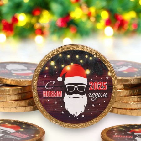 New Year. Chocolate medal "Happy New Year 2025!", 25 g