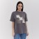 Female T-shirt, dark gray color, one size (42-46)