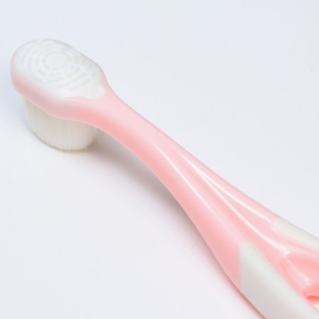 Baby toothbrush with soft bristles, nylon, pink color-3