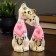 Figure "Love Cats Eared" 7x13x17cm white/gold (set 2pcs)