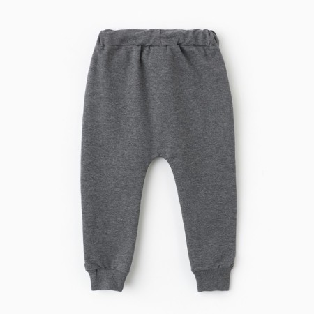 Pants for a boy, dark gray color, height 80 cm-3