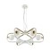 Avola chandelier, 6x40W G9, white color, gold