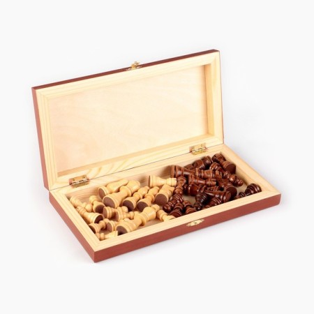 Hand chess wooden, 30 x 30 cm, "malachite" King H-8 cm, pawns-3.5 cm-4
