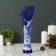 Vase "Coral" H 280 mm. from blue glass (manual painting) Fig. No. 5 (bel.)