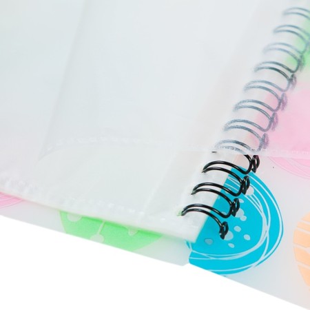 A4 folder on a spiral with 20 transparent Buttons liners, embossing - sand, thickness 550 μm-2