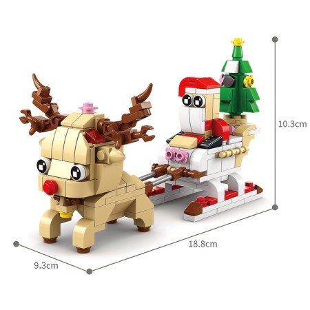 Designer "Big Gift. Sani with deer ”, 6 in 1, 296 details-1