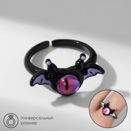 Ring "Monster" with wings, the color is black, dimensionless