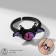 Ring "Monster" with wings, the color is black, dimensionless