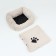 Stear with a pillow, fur, satin, perioteum, 45 x 45 x 15 cm, beige
