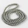 Glass beads, set 140 pcs., Diameter 1 pc. - 6 mm, silver color