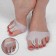 Correctors - separators for the toes, on the cuff, breathing, 2 separators, silicone, 8 × 7 cm, pair, white color
