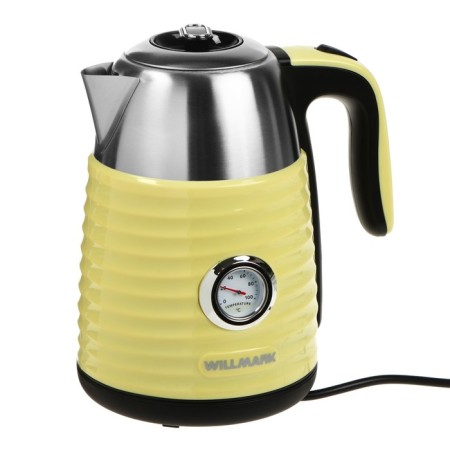 Electric kettle Willmark WEK-1738PSST, plastic, Metal flask, 1.7 l, 2200 watts, yellow
