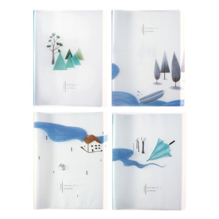 A4 folder format, with 40 transparent files "river", mix