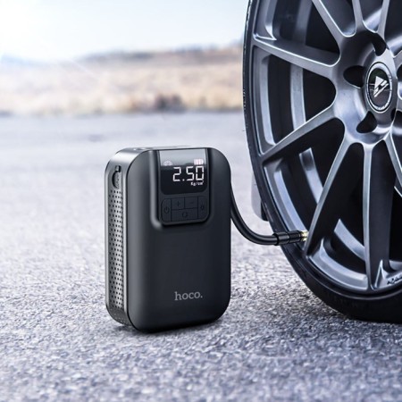 Portable compressor Hoco S53 Breeze, 2500 mAh, 4 modes, black-5