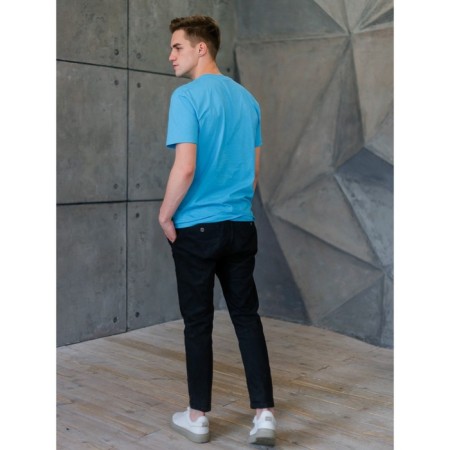 Male T -shirt, size 50, turquoise color-4