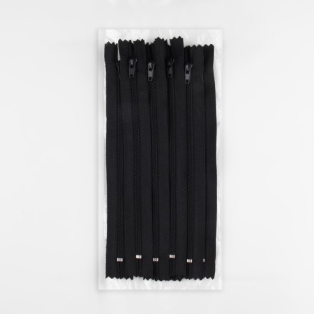 Lightning "Spiral", No. 3, non -proceeding, castle machine, 18 cm, black color-2