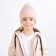 Hat for girls, color powder, size 52-56