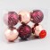Set of balls plastic D-8 cm, 6 pcs "night" stakes, burgundy gold
