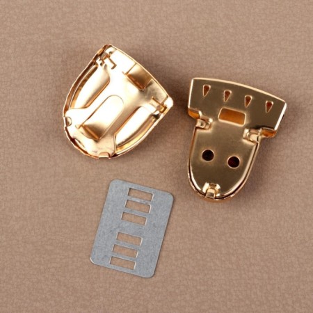 Bag -4 × 3 cm fastener, golden color-2