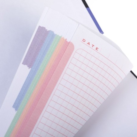 A5 Business Notepad, 96 sheets in the Autocarbon cage, solid cover, 6-color block-1