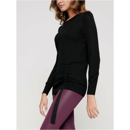 Female jumper with decorative assembly Contse Elegant, size XS, color Black-2