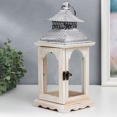 Climber tree "Lantern with a striped roof" aged set 2 pcs 31x14x14 52x20x20 cm-1