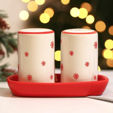 Set for spices ceramic "deer", 12x6.5x7 cm, white color-2
