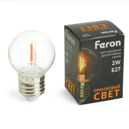 LED LED Feron, E27, 2 W, 230 V, orange light