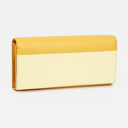 Women's wallet on magnets, yellow color