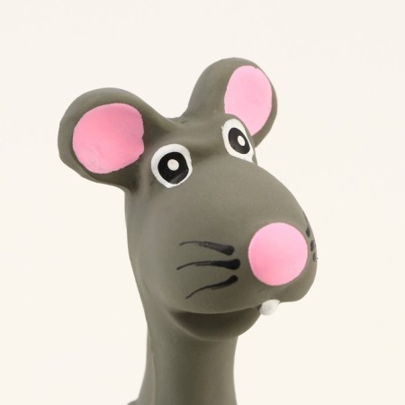 Bruttail toy for dogs from latex "Mouse", 10 cm, gray-5