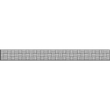 Бордюр стеклянный Glass GL7H371, серебристый, 40х350 мм