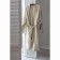 Essential bathrobe, multilayer muslin, size L, beige color