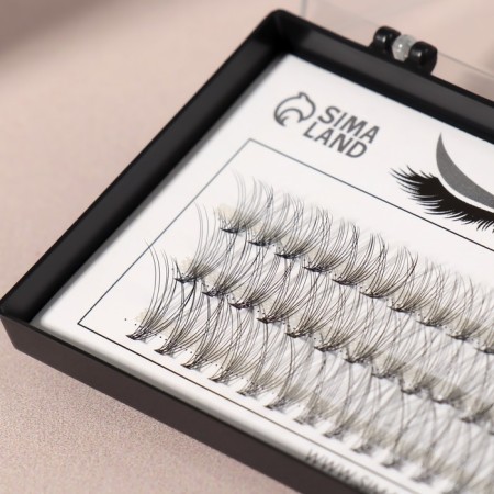 A set of overhead eyelashes "Classic", bundles, 10, 12, 14 mm, thickness 0.07 mm, bend D, 10 D-3