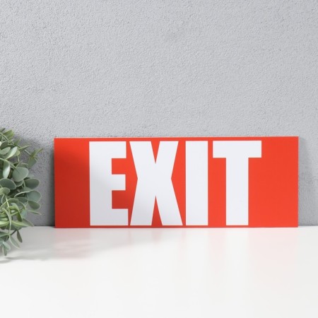 Decorative sign (poster) "Exit" 32x12 cm, plastic-3