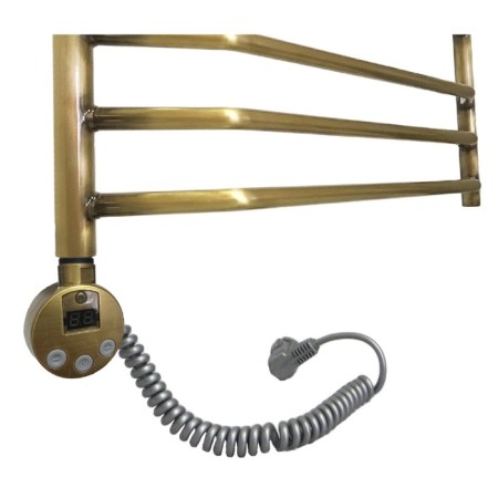 Domoterm electric heated towel rail "Laura", 500 x 800 mm, 10 crossbars, left, bronze-2