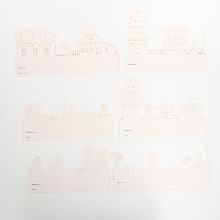 Set for creativity "New Year's Eve", 6 paper houses-10