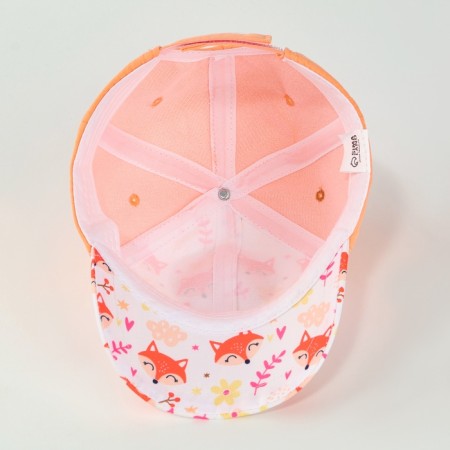 Baby cap for the girl "Foxes", rr. 48-50-5