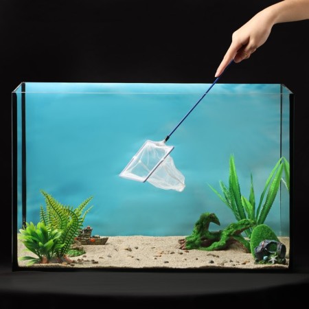 Aquarium net 12.5 cm, blue